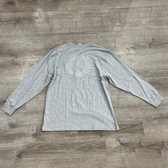 Victoria's Secret PINK Campus Long Sleeve Tee (Heather Grey Bling) - Picture 8 of 10